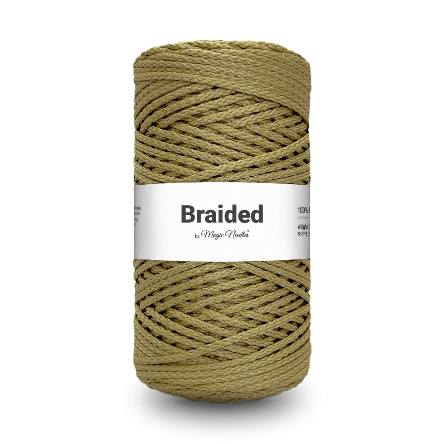 Braided Polyester Macrame Rope - Brown - 18
