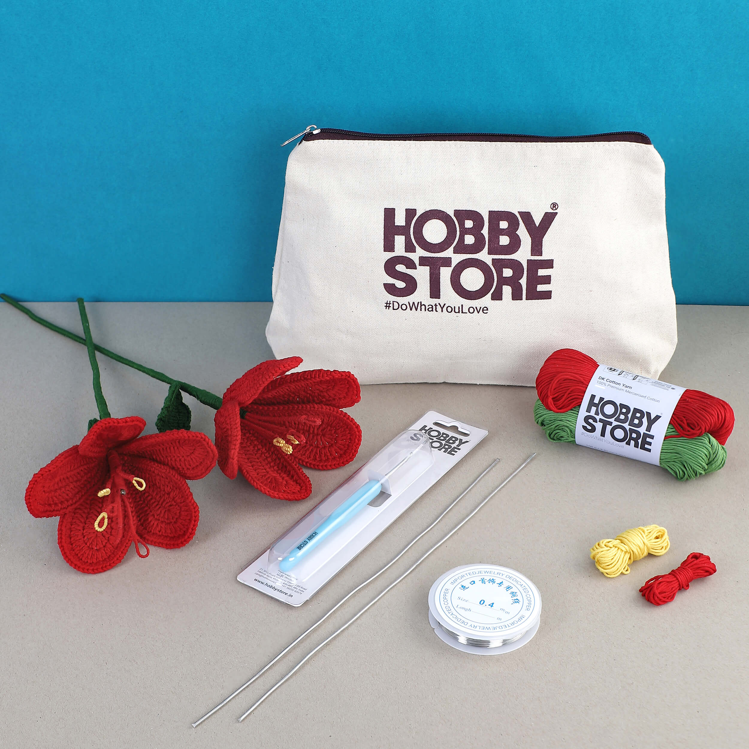 Hibiscus Flower Crochet Kit | DIY Flower Kit by Magic Needles