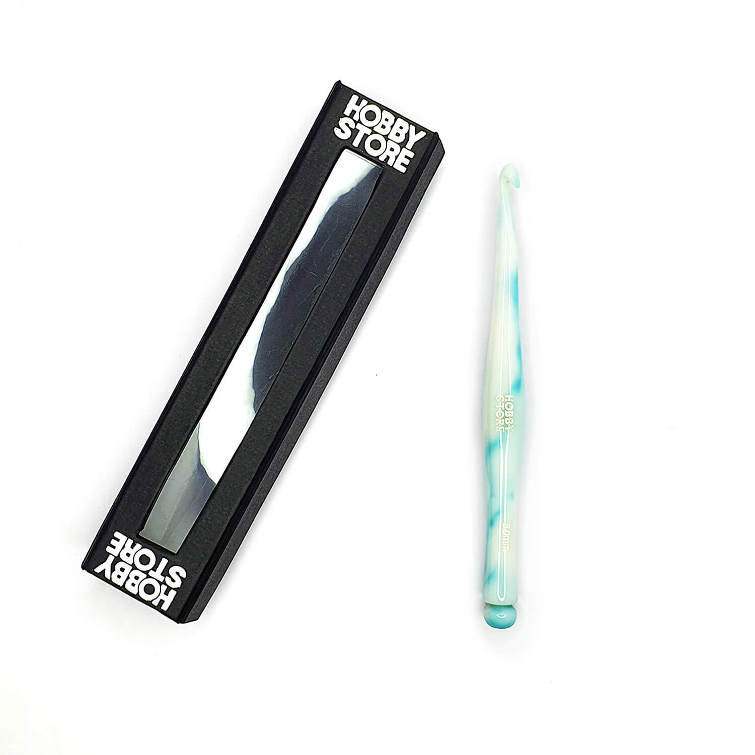 Resin Crochet Hooks by Hobby Store - Green and White - 8 mm