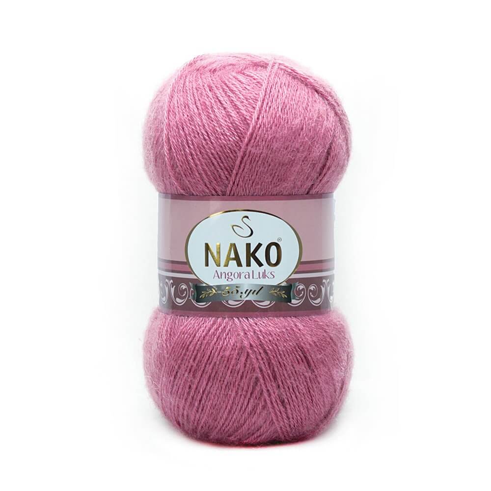 Nako Angora Luks Yarn - Pink 6682