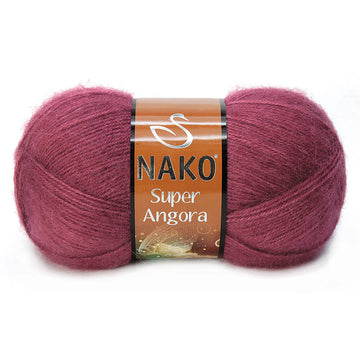 Nako Super Angora Yarn - Maroon 456