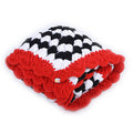 Soft Chenille Blanket - Red, Black, White 2615