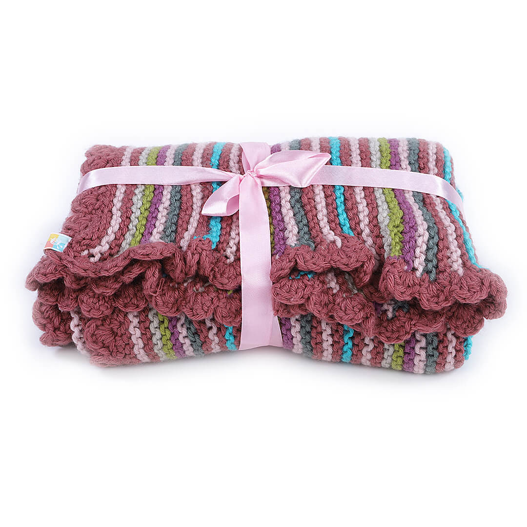 Soft Striped Baby Blanket - Multi-Color 2727