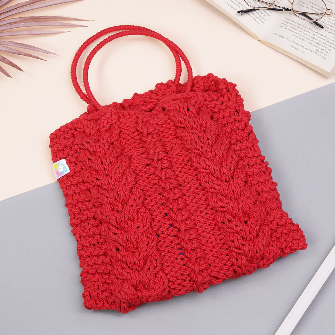 Red Handmade orders Crochet Bag