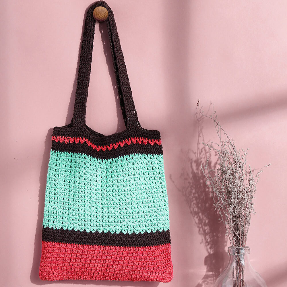 Handmade Crochet Market Bag Multi-Color 2801 – Magic Needles