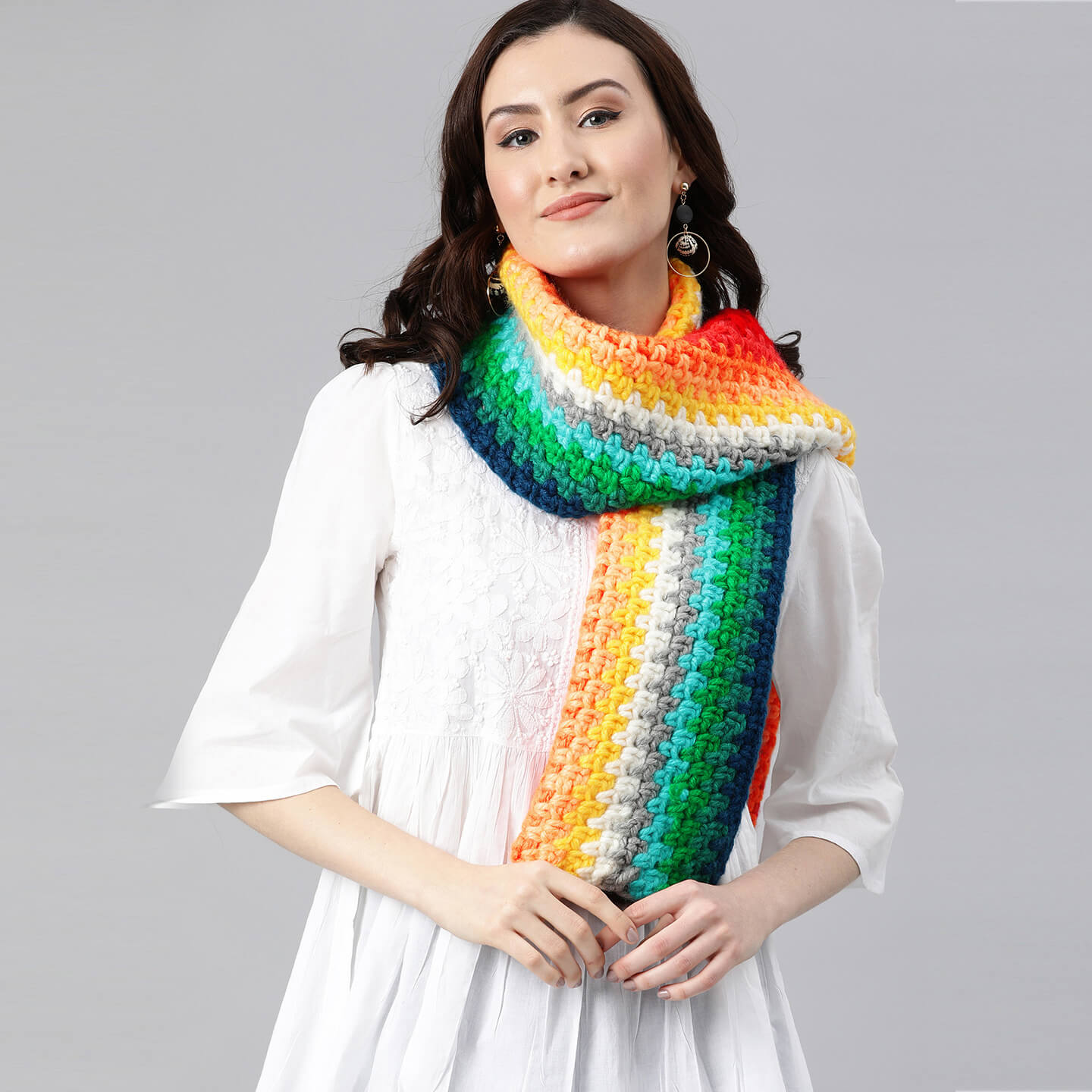 Rainbow Scarf Multi-Color 2583