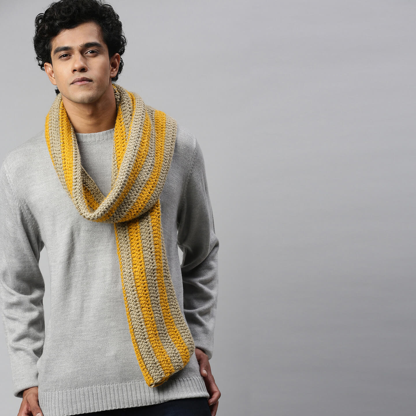 Self-Design Scarf Yellow Fawn 2713 – Magic Needles