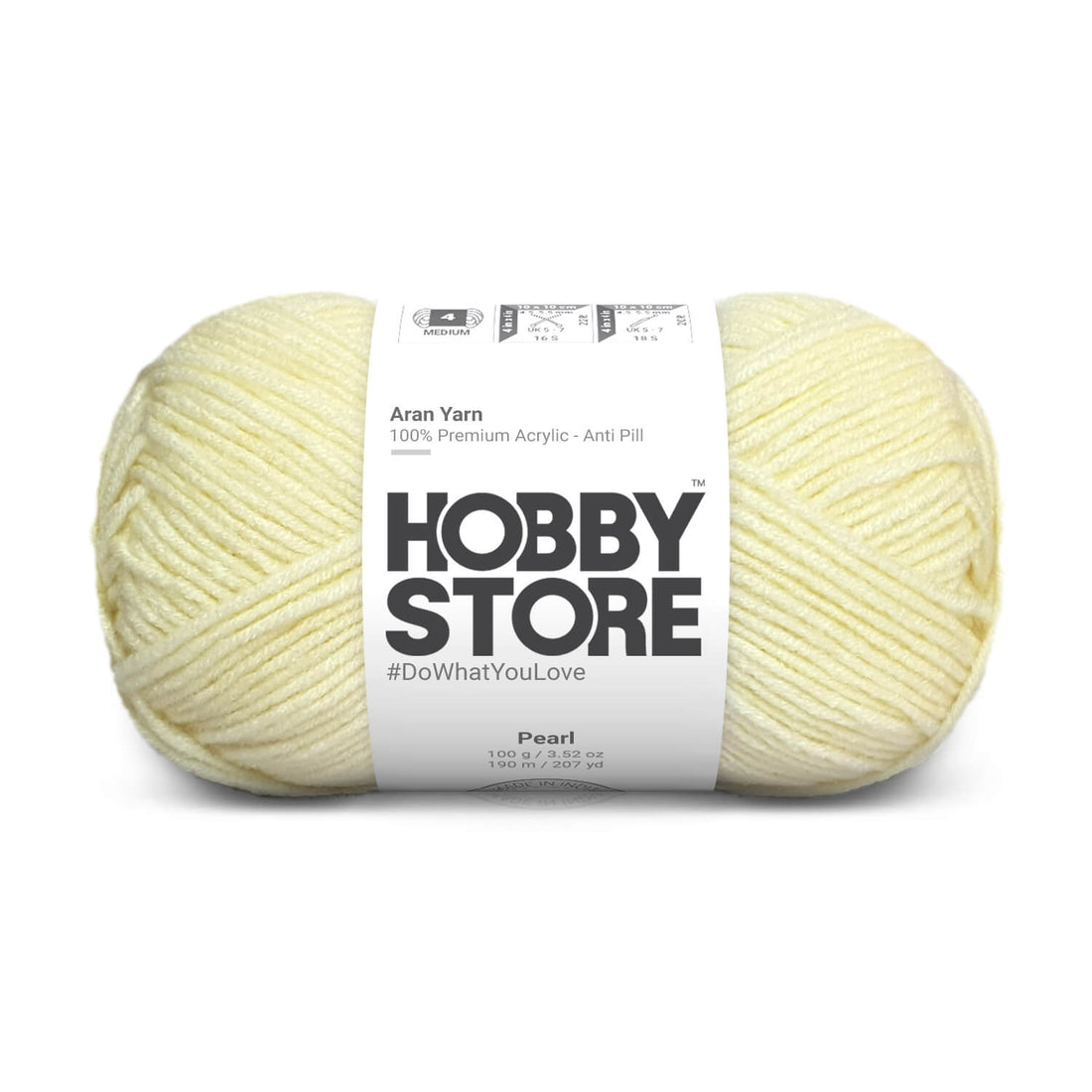 Hobby Store Aran Anti-Pill Yarn - Pearl 2047