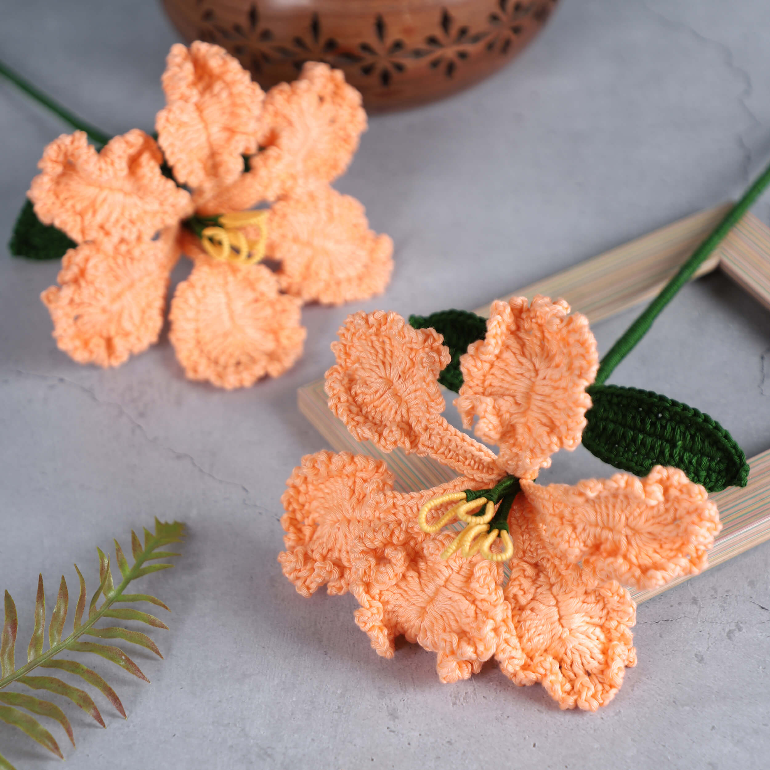 Crape Myrtle - Handcrafted Crochet Flowers