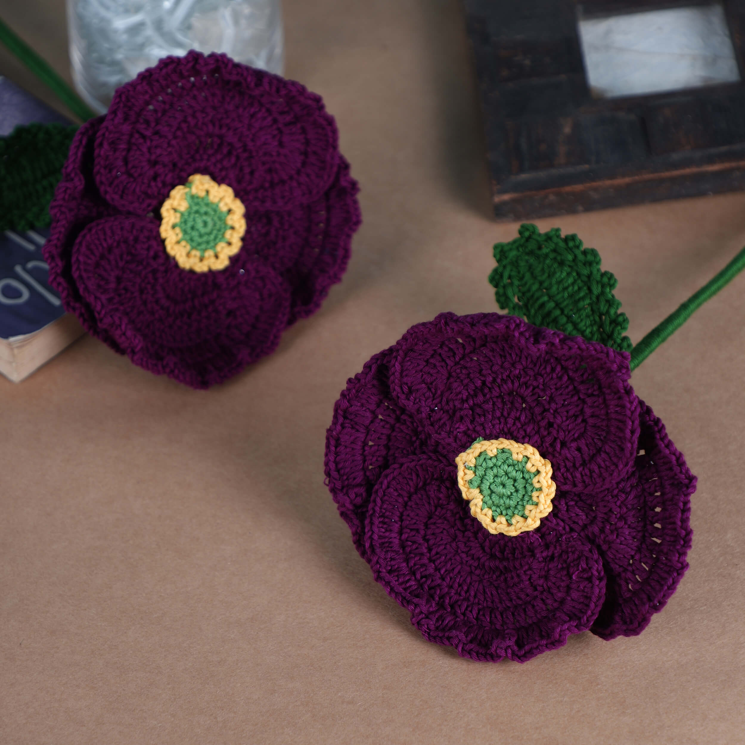 Poppy - Handcrafted Crochet Flowers