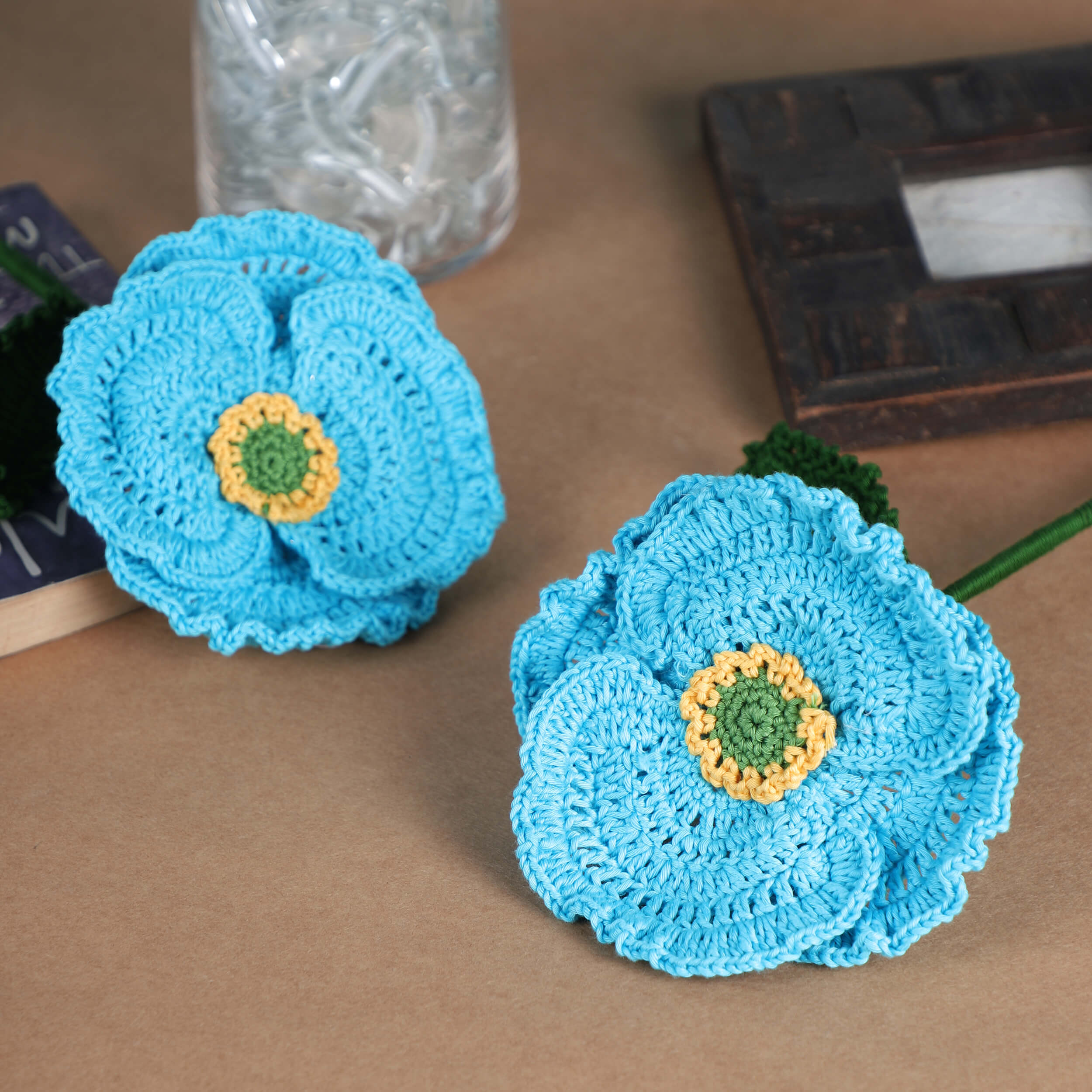 Poppy - Handcrafted Crochet Flowers