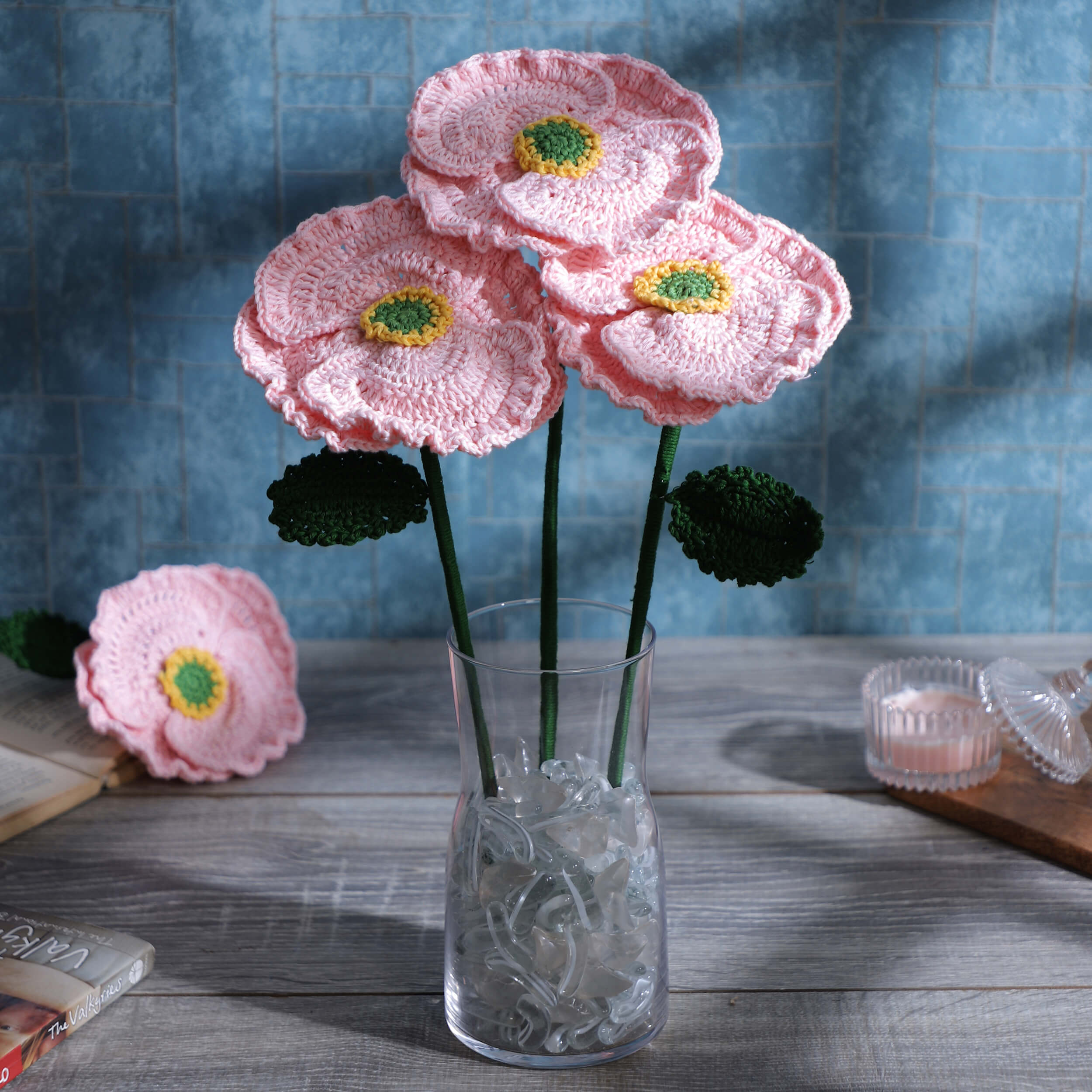 Poppy - Handcrafted Crochet Flowers