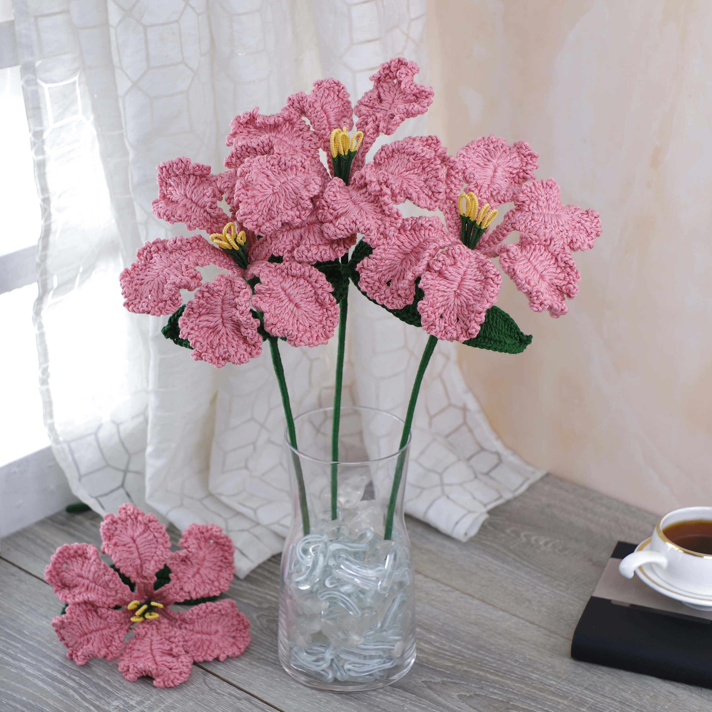 Crape Myrtle - Handcrafted Crochet Flowers