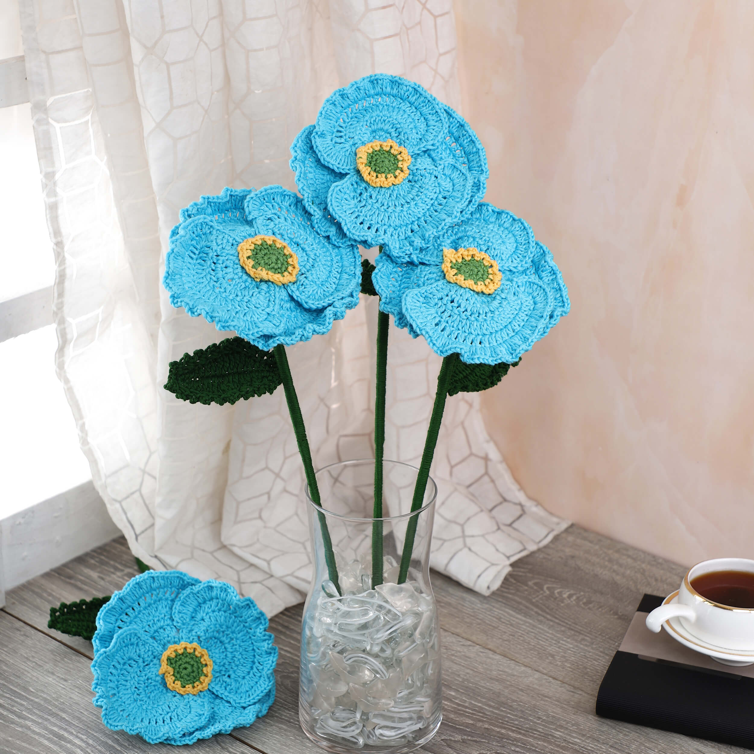 Poppy - Handcrafted Crochet Flowers