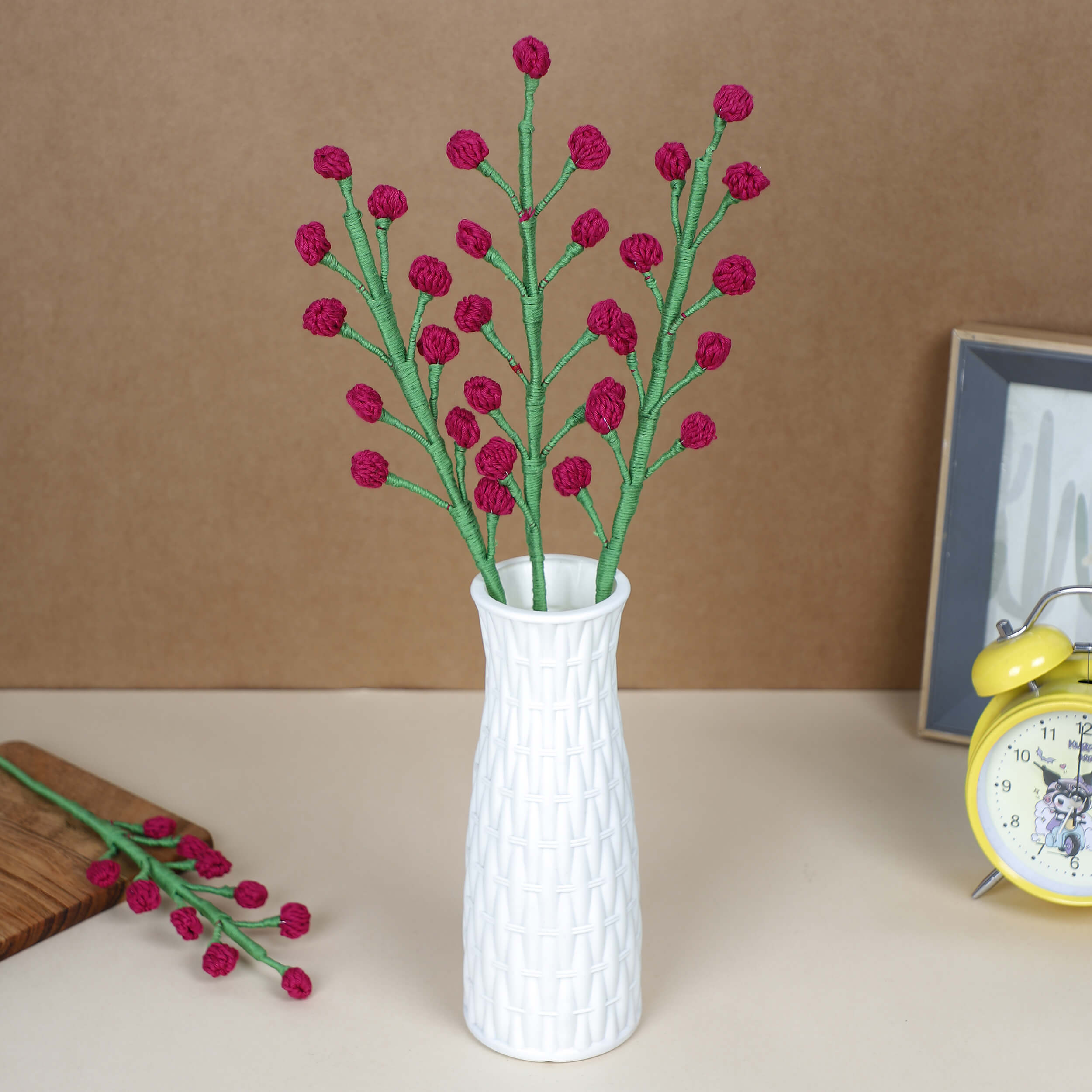 Snowberry Bouquet Fillers - Handcrafted Crochet Flowers