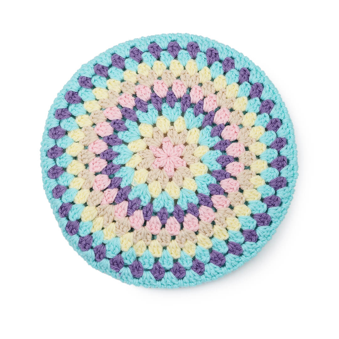 Women Handmade Multi Color Self Design Beret - 10035