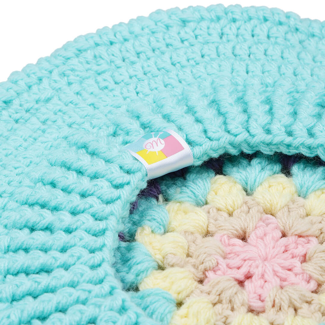 Women Handmade Multi Color Self Design Beret - 10035