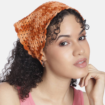 Crochet Bandana - Orange - 10059