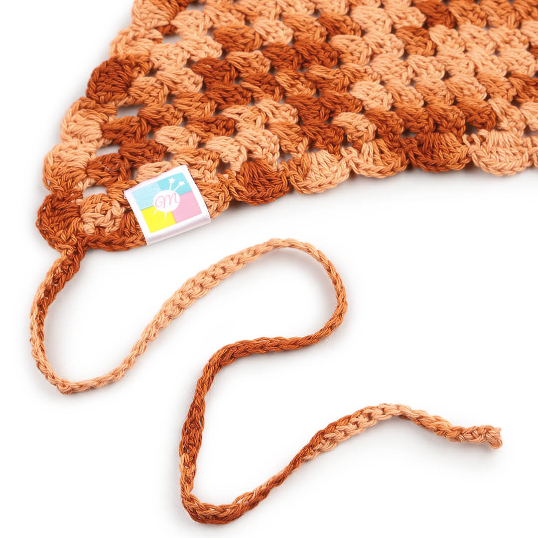Crochet Bandana - Orange - 10059