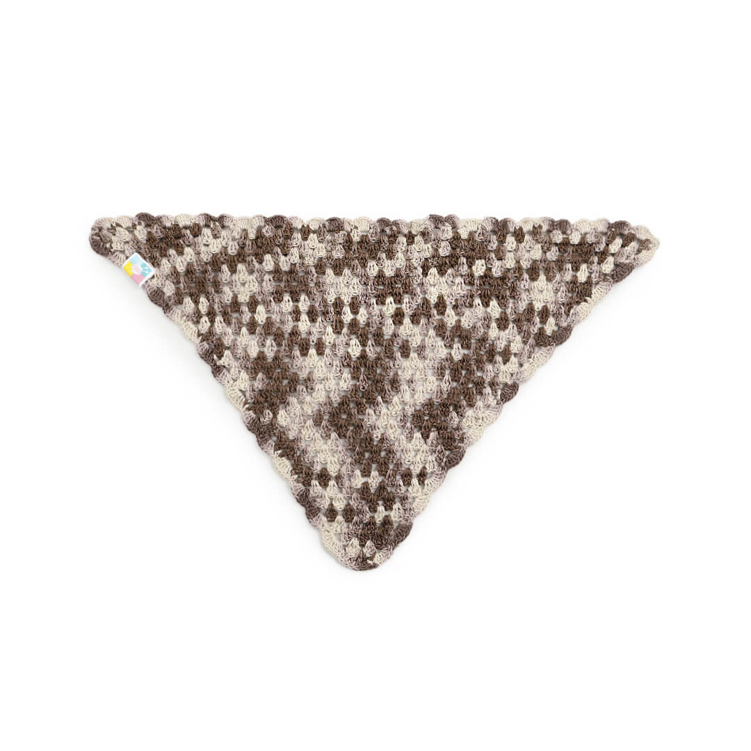 Crochet Bandana - Brown - 10060