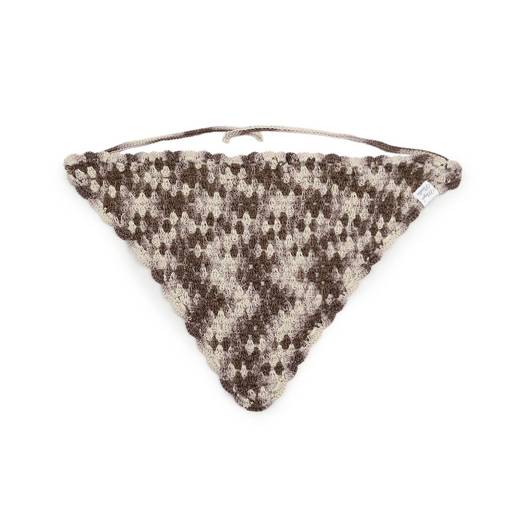 Crochet Bandana - Brown - 10060