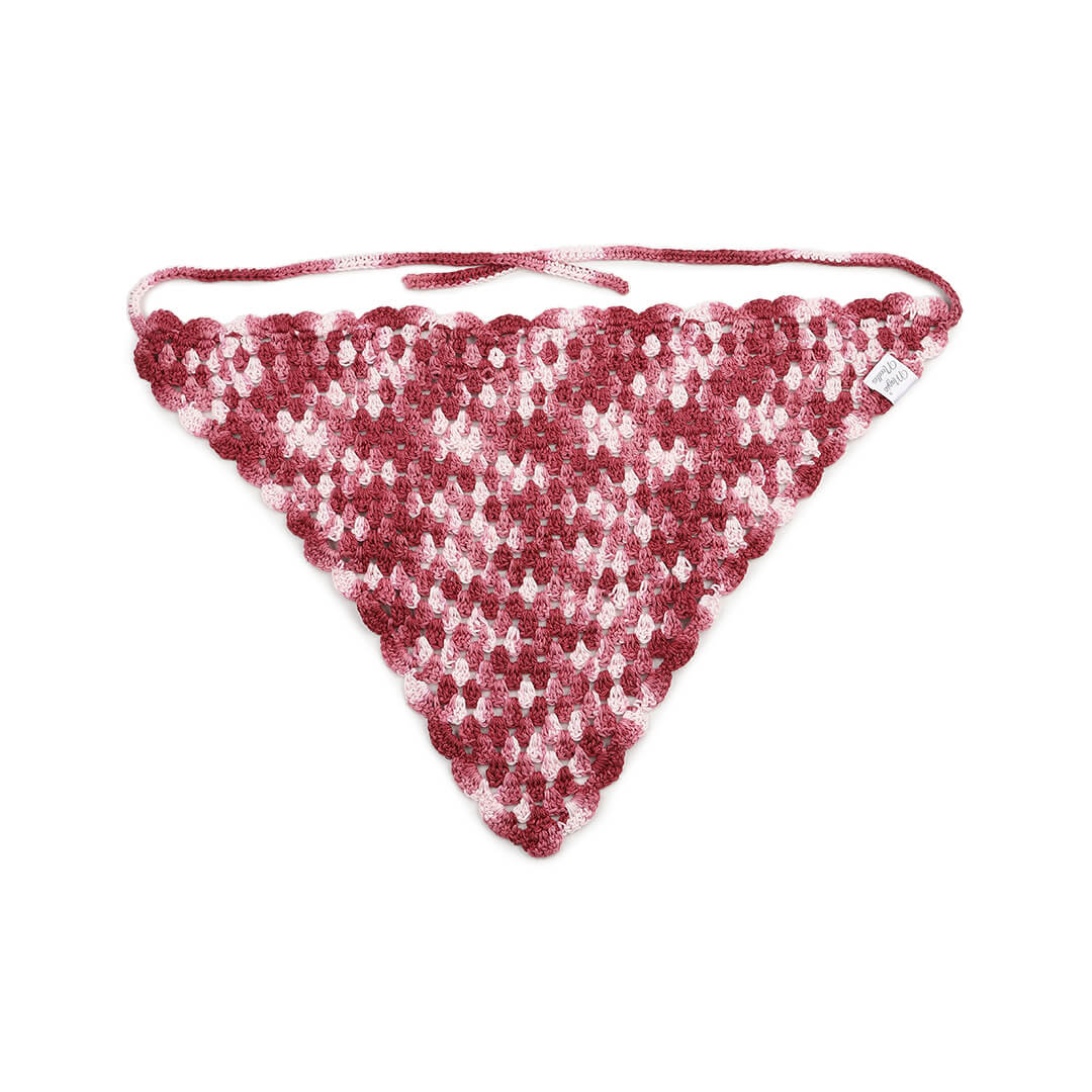 Crochet Bandana - Pink - 10062