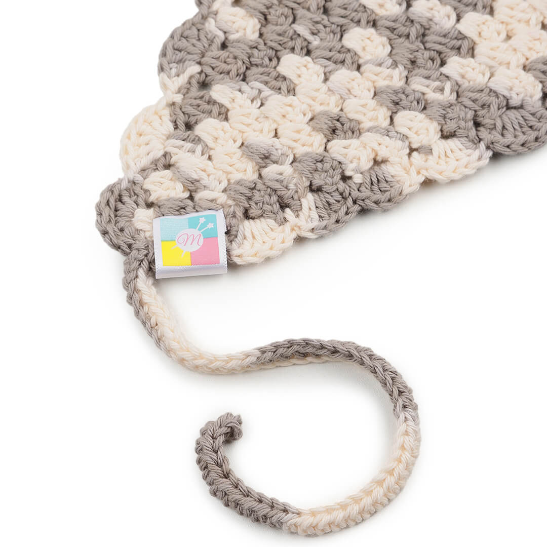 Crochet Bandana - Cream Grey - 10063