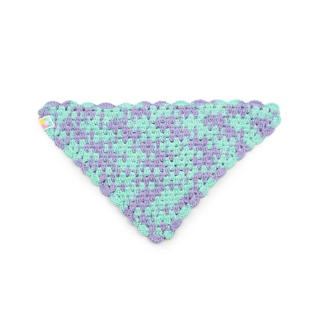 Crochet Bandana - Purple Green - 10066