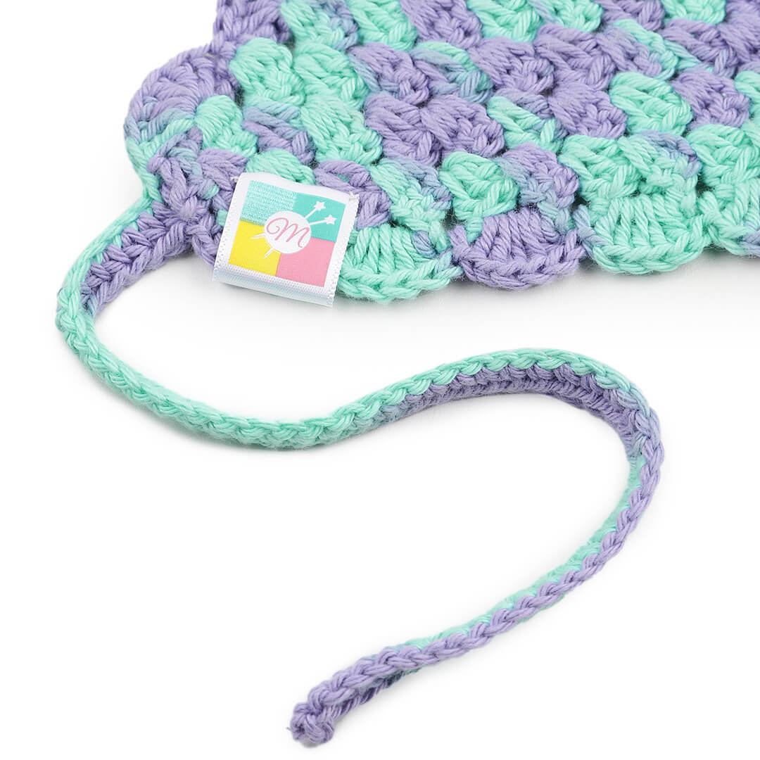 Crochet Bandana - Purple Green - 10066