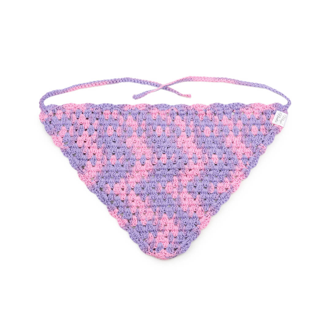 Crochet Bandana -  Pink Purple - 10069