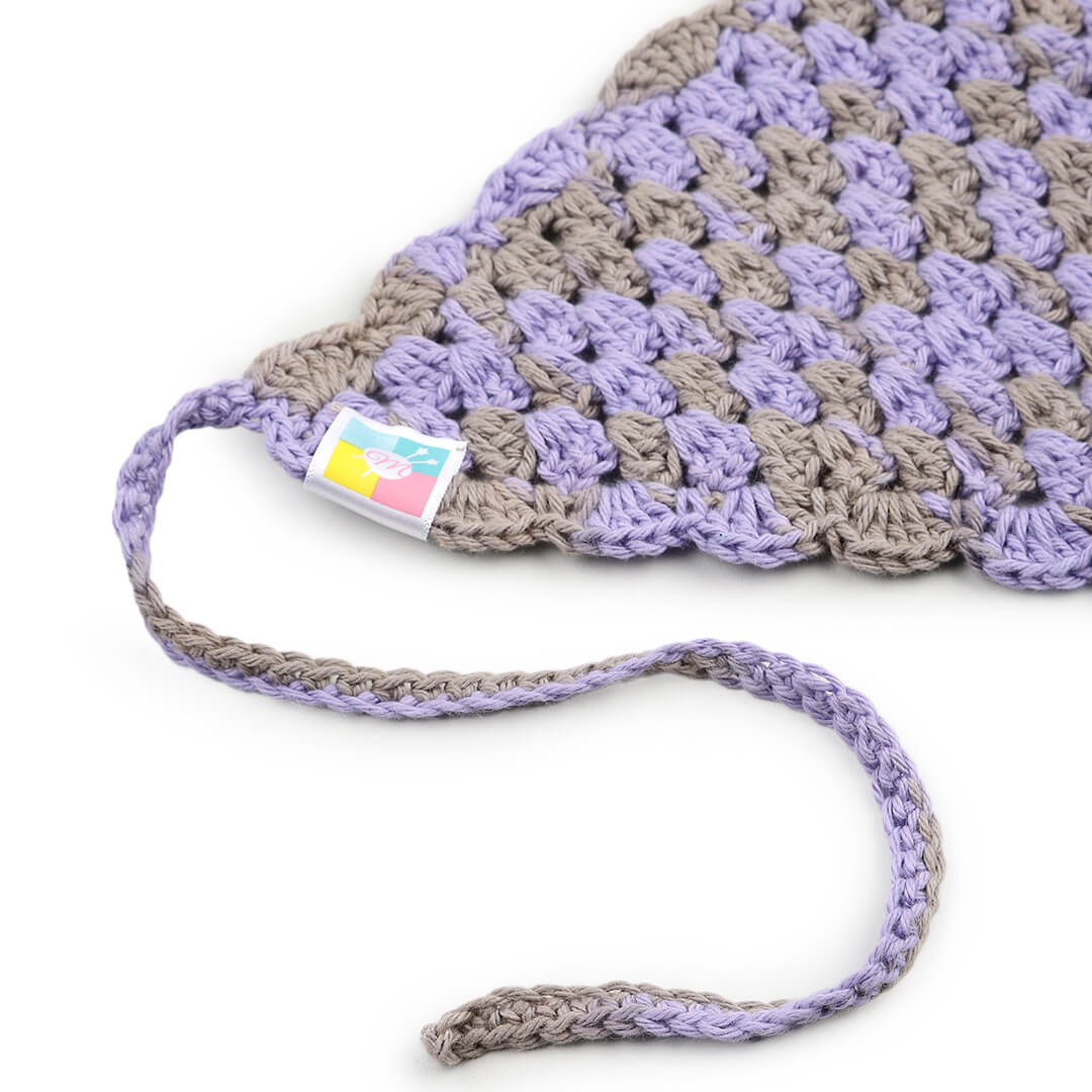 Crochet Bandana -  Purple Grey - 10070