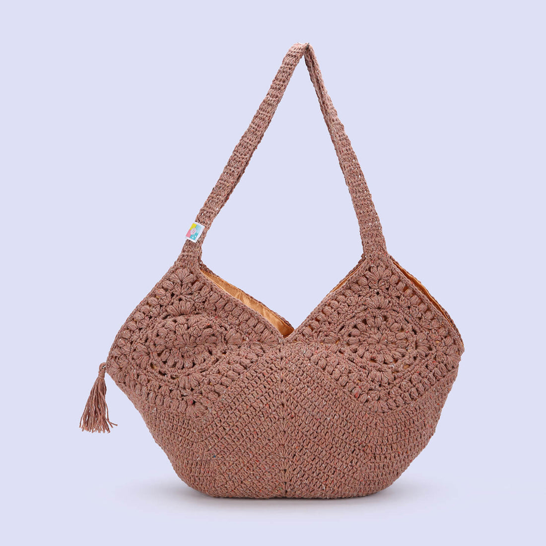 Recycled Cotton Handmade Bags - Brick Melange - 10072