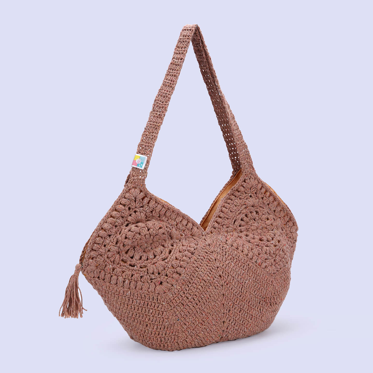 Recycled Cotton Handmade Bags - Brick Melange - 10072