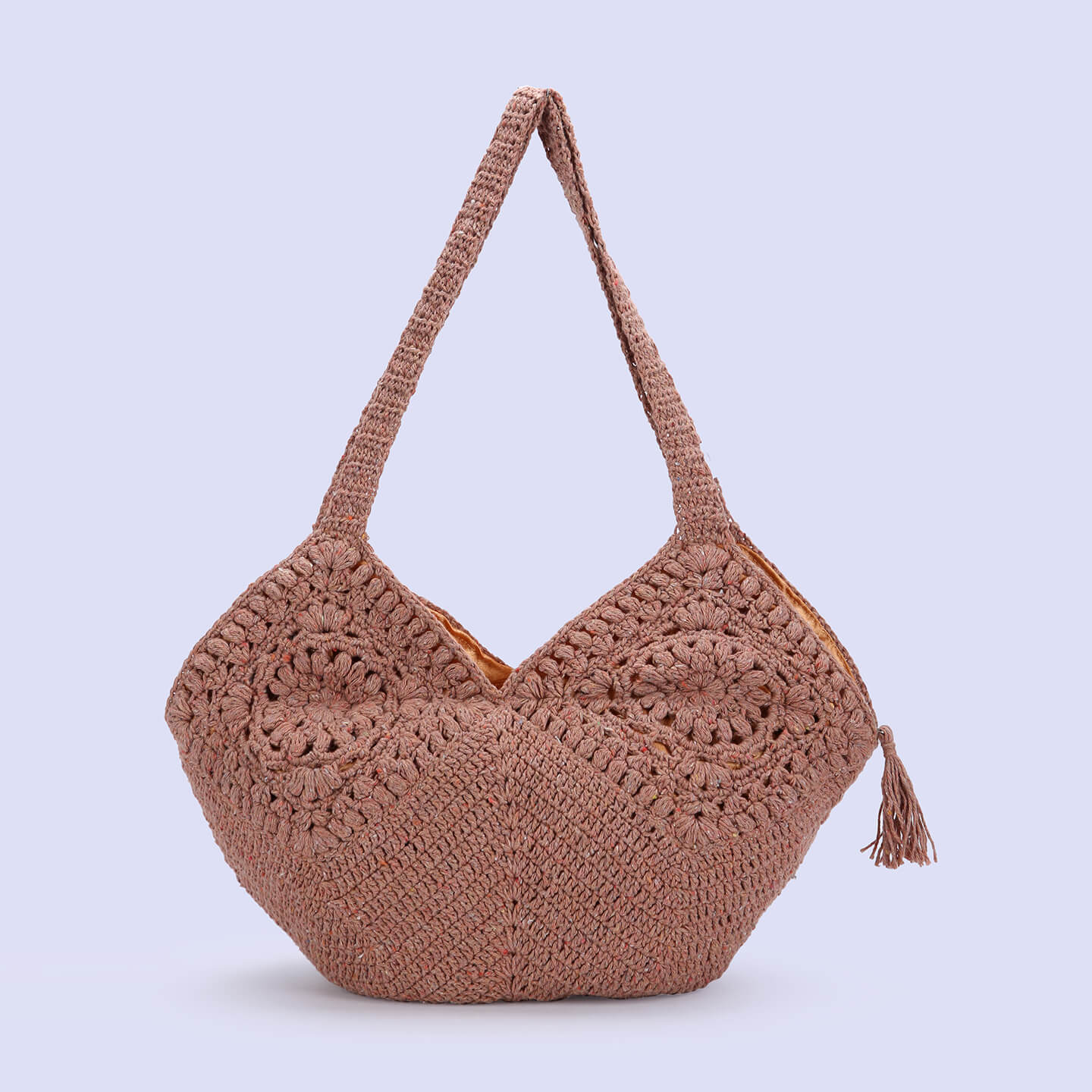 Recycled Cotton Handmade Bags - Brick Melange - 10072