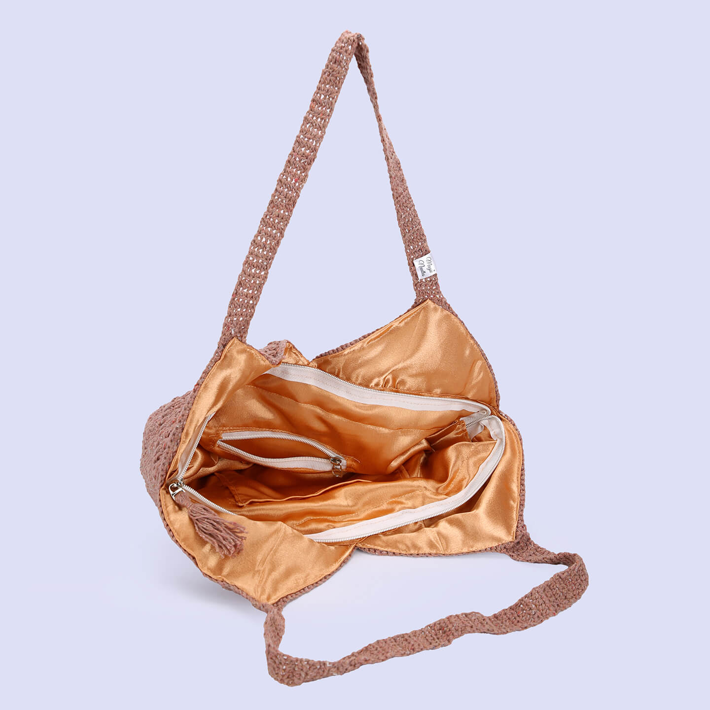 Recycled Cotton Handmade Bags - Brick Melange - 10072