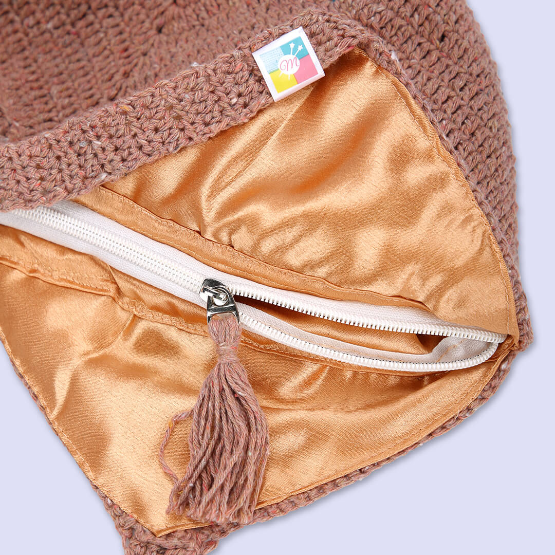 Recycled Cotton Handmade Bags - Brick Melange - 10072