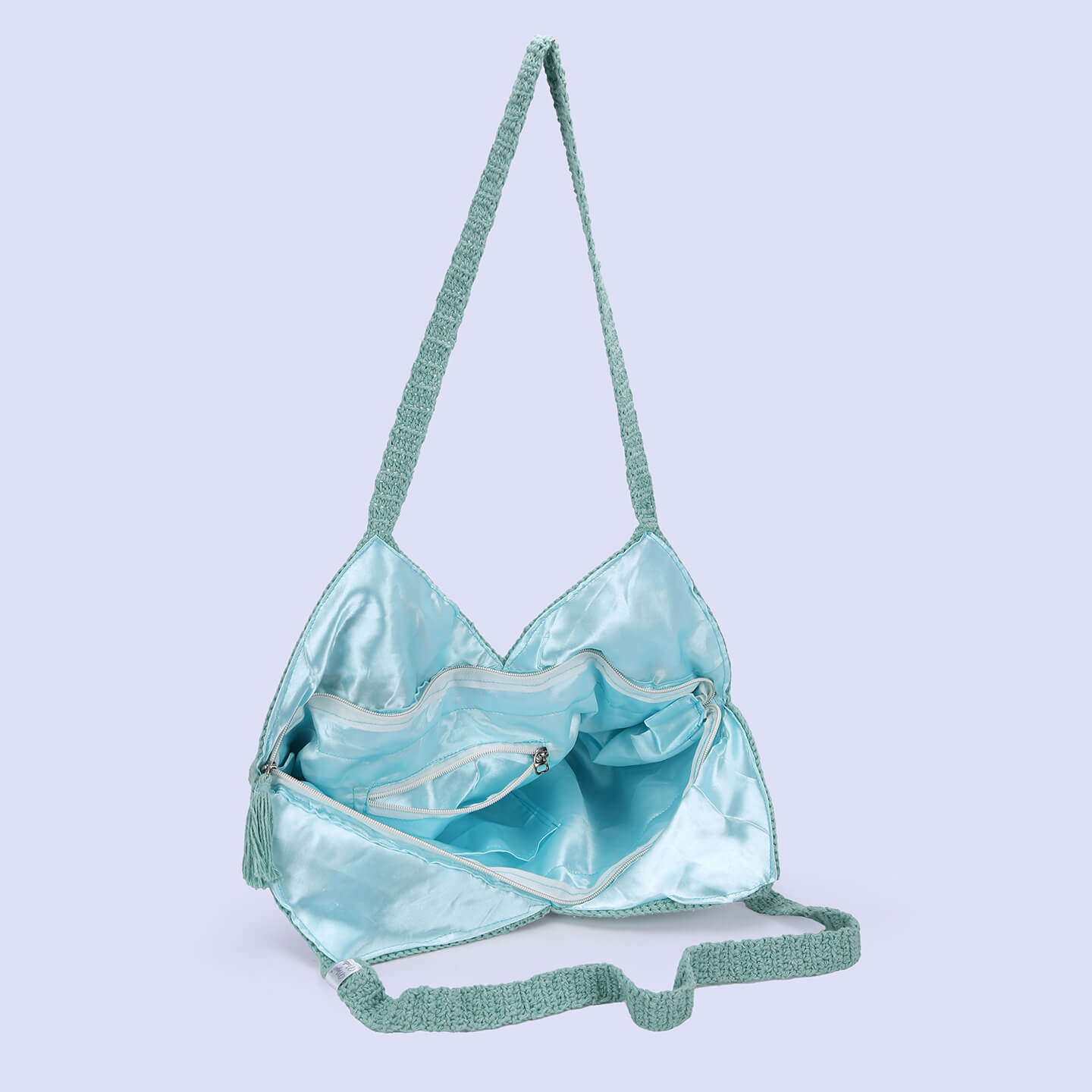 Recycled Cotton Handmade Bags - Green - 10073