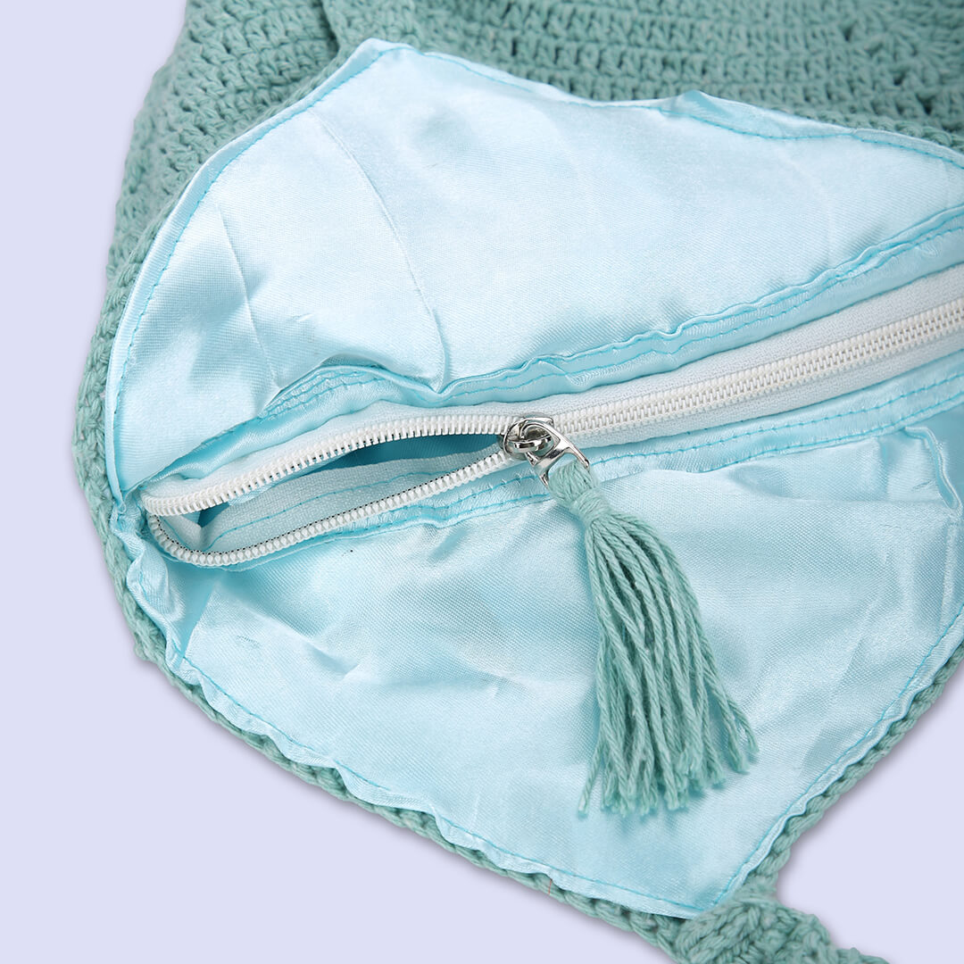 Recycled Cotton Handmade Bags - Green - 10073