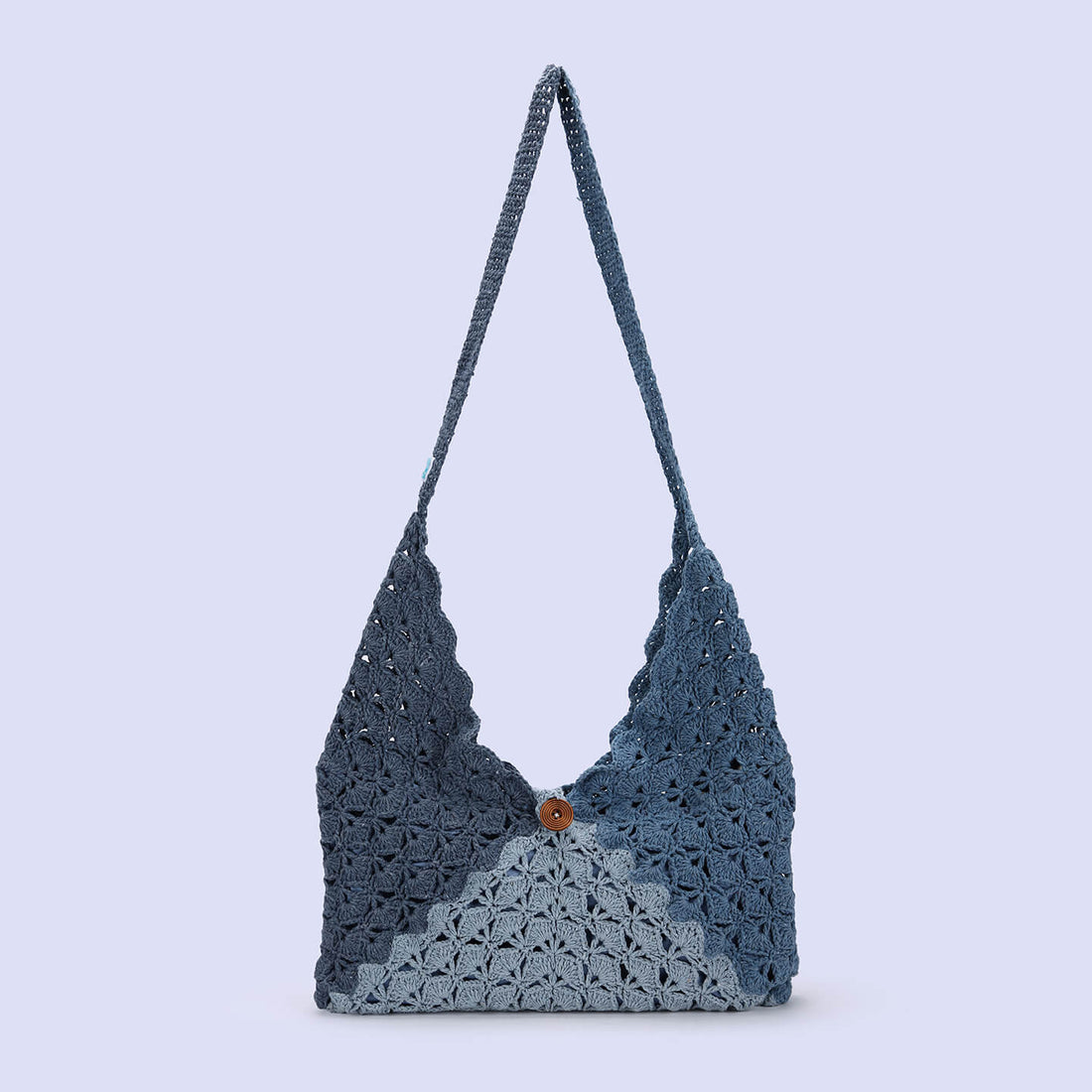 Recycled Cotton Handmade Bags - Blue - 10075