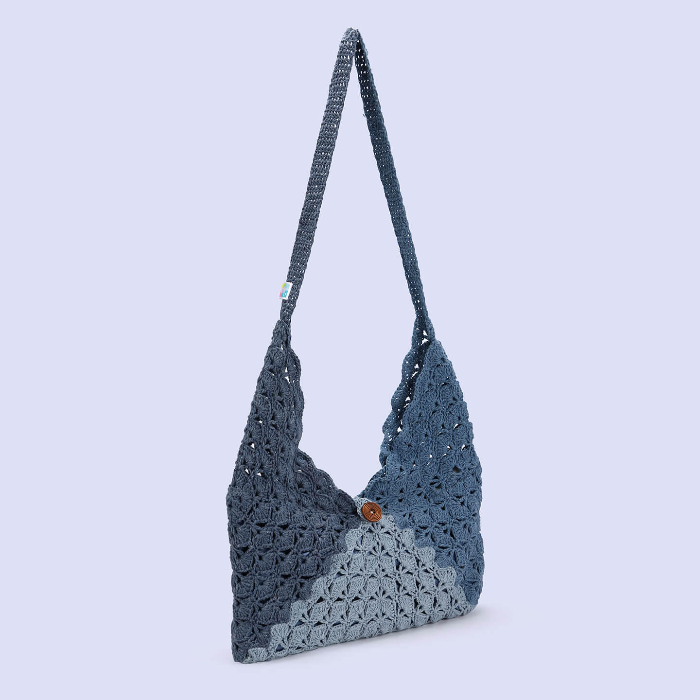 Recycled Cotton Handmade Bags - Blue - 10075