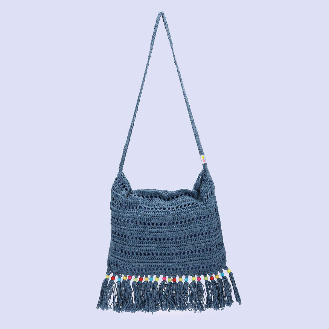 Recycled Cotton Handmade Bags - Blue - 10076