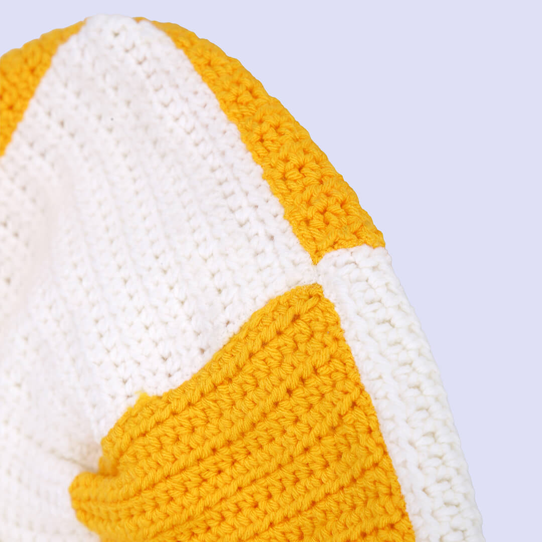 Large Tote Bags - Yellow White	- 10089