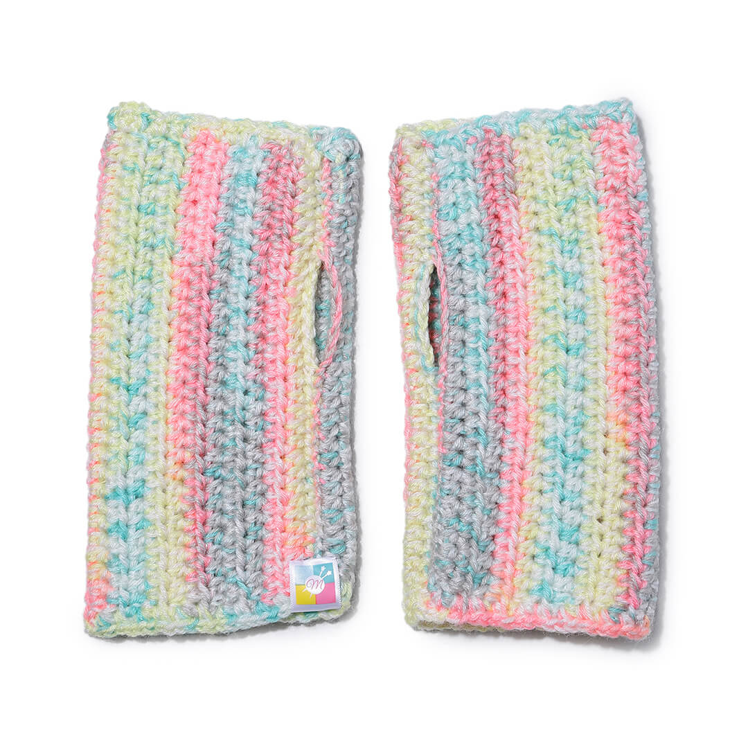 Colors of Spring Fingerless Crochet Gloves - 10097