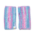 Between Blue and Pink Fingerless Crochet Gloves  - 10100