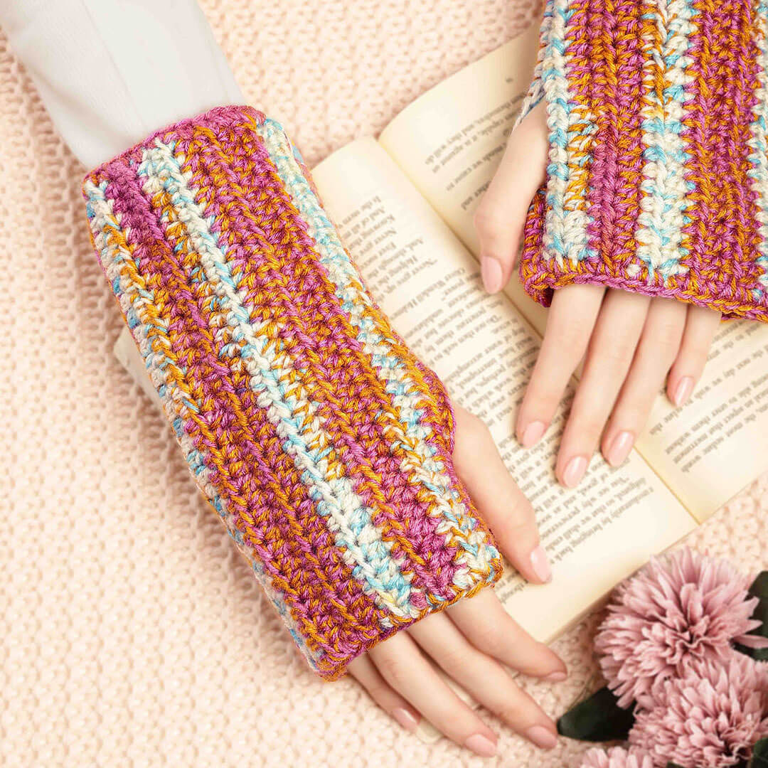 Heritage Fingerless Crochet Gloves  - 10103