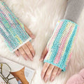 Toffee Bar Fingerless Crochet Gloves  - 10104