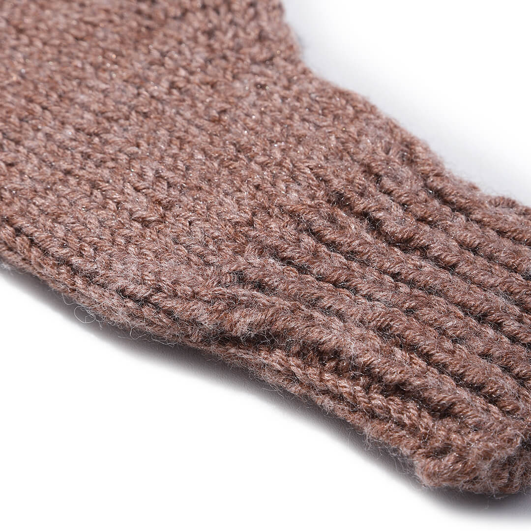 Cable Design Knitted Fingerless Mittens - 10106