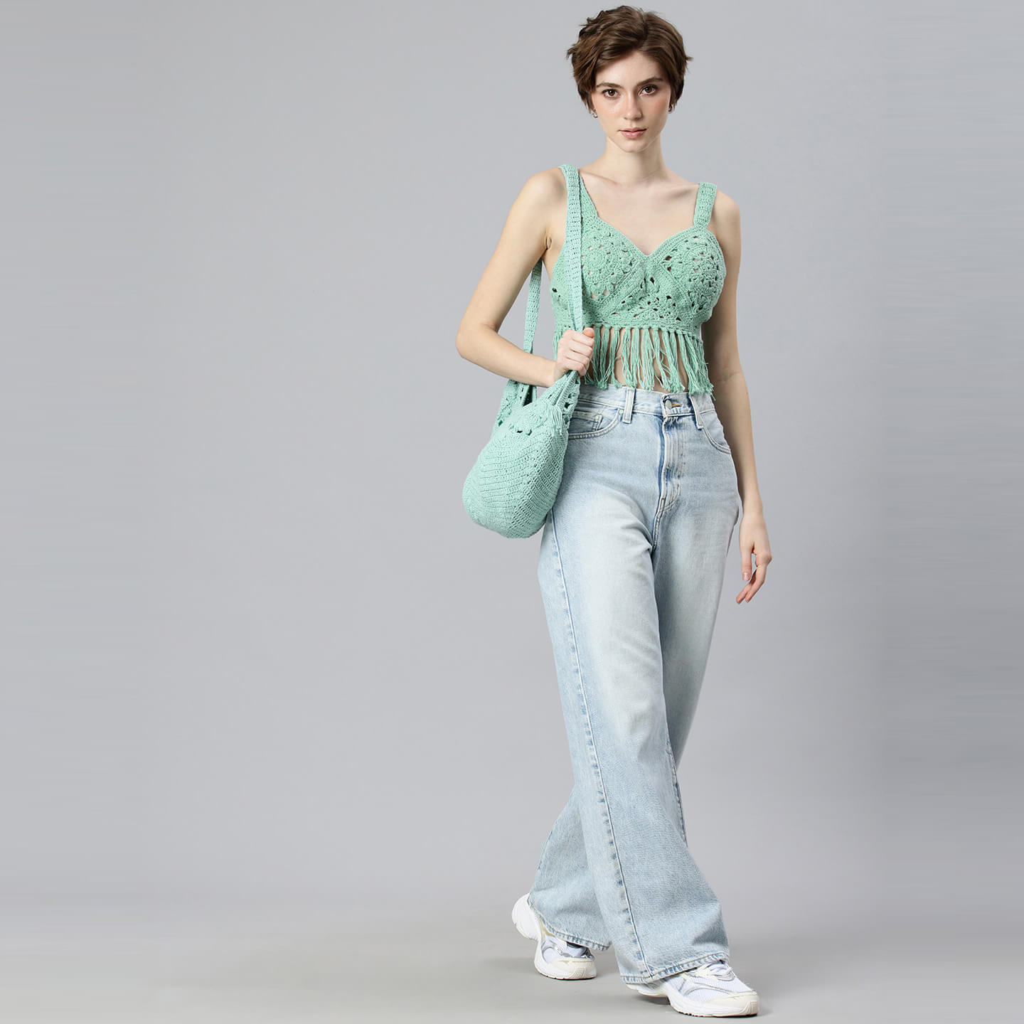 Summer Tie Back Bralette - Green - 10113