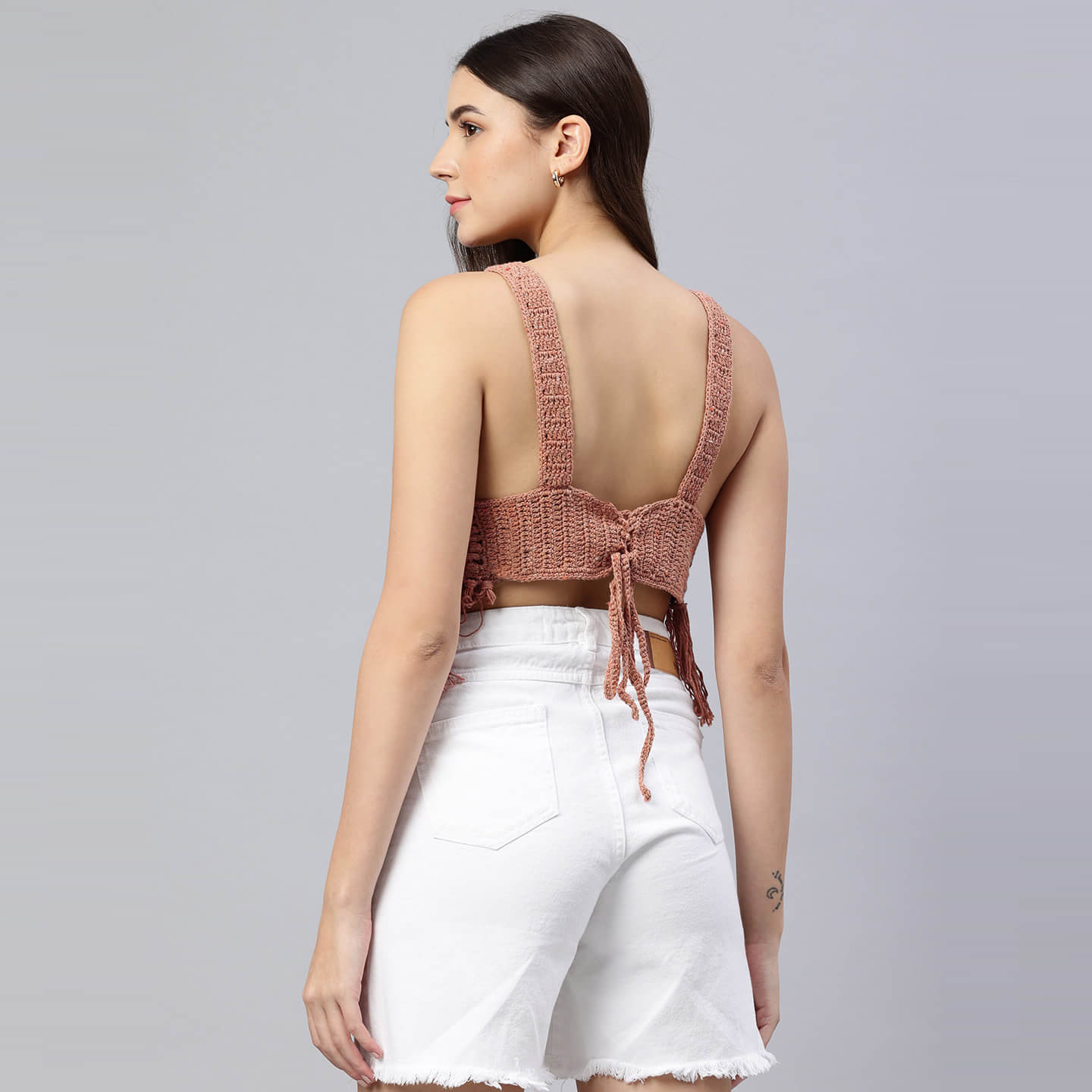 Summer Tie Back Bralette - Brown - 10114