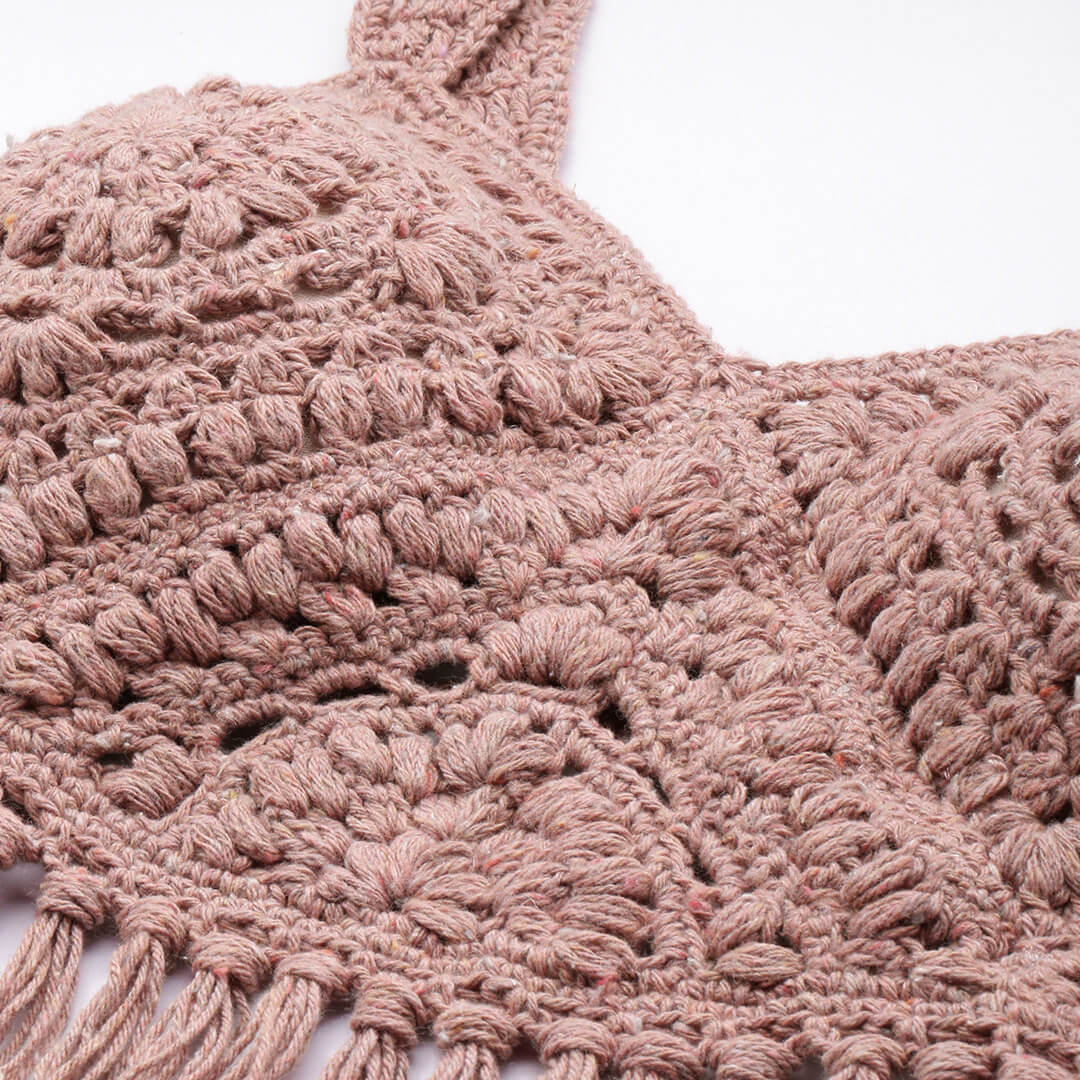 Summer Tie Back Bralette - Brown - 10114